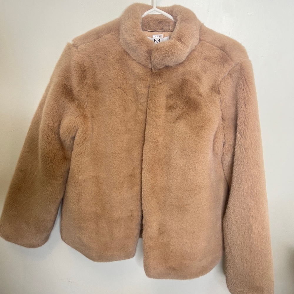 Magaschoni Faux Fur Teddy Bear Coat Women's Small